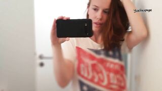 Teaser - I take off my clothes for you and use my cute black dildo in the shower