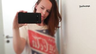 Teaser - I take off my clothes for you and use my cute black dildo in the shower