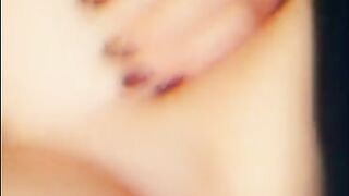 Playing with my boobs and pierced nipples