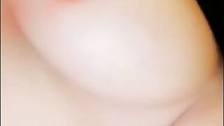 Playing with my boobs and pierced nipples