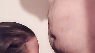 Milf Gives Big Daddy Shower Epic Shower Blowjob Then A Great Fucking