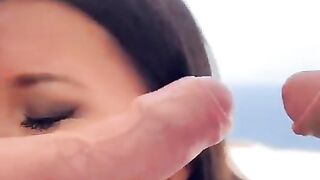 Anna rêve d'avoir deux grosses bites à sucer rien que pour elle et se faire couvrir de sperm