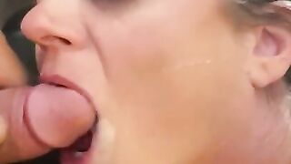 Sexy milf cumshot and swallow