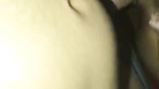 Slow Stroking Creamy Ebony Doggystyle.