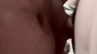 Filling my wifes pussy with cum.