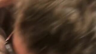 Nerdy girl sucking big cock