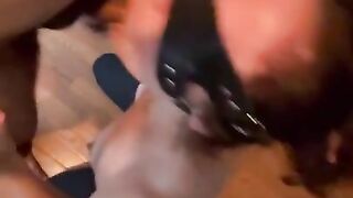 POV Dirty brunette slut lets me take her throat