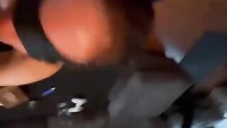 POV Dirty brunette slut lets me take her throat