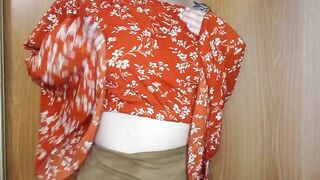 dancing to the music showing changing clothes