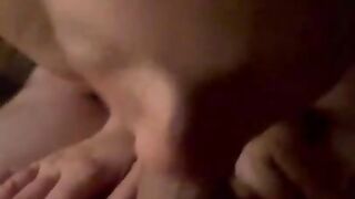Pregnant wife gives blowjob and titties fucks daddy