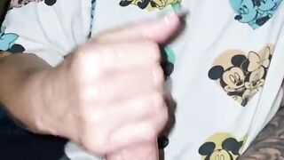 Sexy British bbw tattooed wife oily handjob