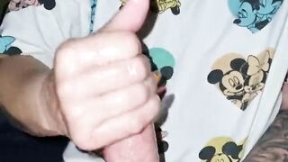 Sexy British bbw tattooed wife oily handjob