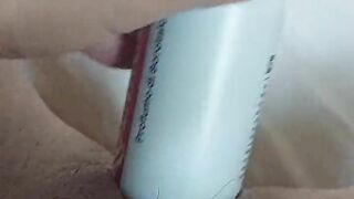 Masturbation with a deodorant