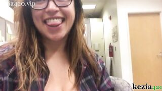 Playing with my Big Tits at Work - Kezia420 - Kezia Slater