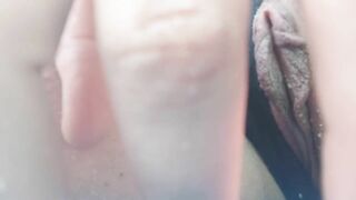 Another pissing and spread my pussy at public beach