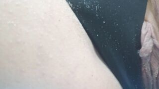 Another pissing and spread my pussy at public beach