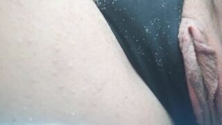 Another pissing and spread my pussy at public beach