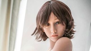 Brunette Asian Sexdoll with Hot Tits for Cumshots