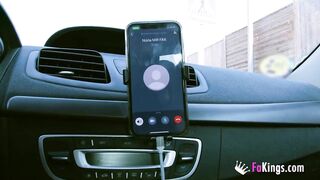 Blonde mommy with the BIGGEST TITS licks a cock outdoor for our enjoyment