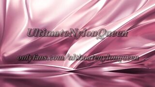 She fingers her wet pussy to orgasm in her black stockings -4K