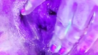 Masturbates covered in uv paint with glow in the dark, major creaming