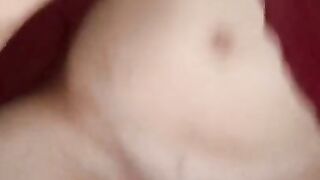 Playing with her juicy pussy on top of me