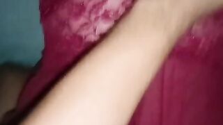 Playing with her juicy pussy on top of me