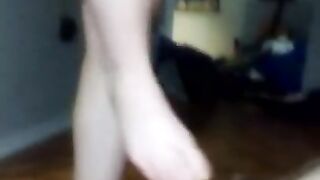 Miniskirt Tease with Foot Play