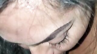 Latina sucks my dick