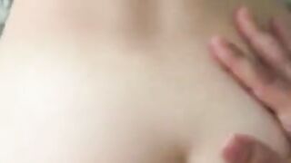 Slutty blonde fucks me after pool party