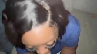 nasty finish after almost getting caught sucking bbc