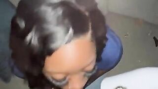 nasty finish after almost getting caught sucking bbc