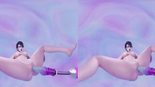 Bayonetta getting fucked by dildo machine 4K VR