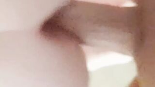 Close-up doggy fuck n cum on ass
