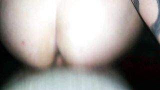 Hard fuck in juicy pussy! A lot of sperm leaked on the ass!