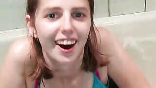 bathroom, water tits play show