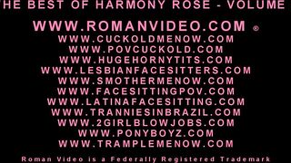 Harmony Rose compilation of hot wife sex cuckolding her sissy husband making him eat creampies and strapon sex sissy play