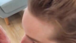 Small tityfuck and cum on legging