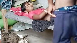 Indian village outdoor with aunty Hindi bhabhi ki first night