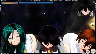 3D HENTAI ORGY three beauties cum with you