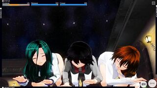 3D HENTAI ORGY three beauties cum with you