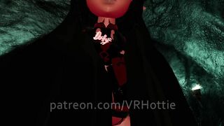 Sexy Red Devil Succubus Rides In POV Lap Dance in Sex Dungeon