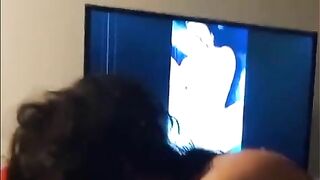 Fucking a fan while he watches my video