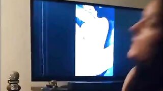 Fucking a fan while he watches my video