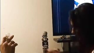 Fucking a fan while he watches my video