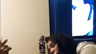 Fucking a fan while he watches my video