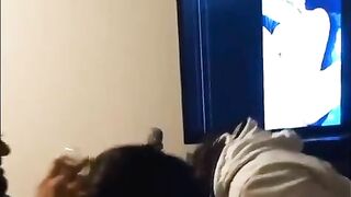 Fucking a fan while he watches my video