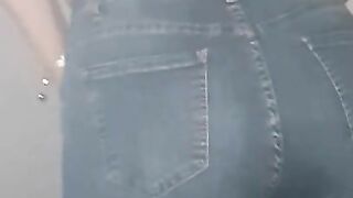 Step mom has a hole in Jeans get fucked by step son