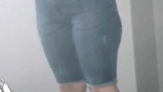 Step mom has a hole in Jeans get fucked by step son