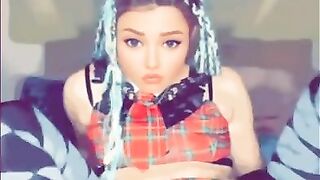 Sexy School girl loves dick cums all over dildo